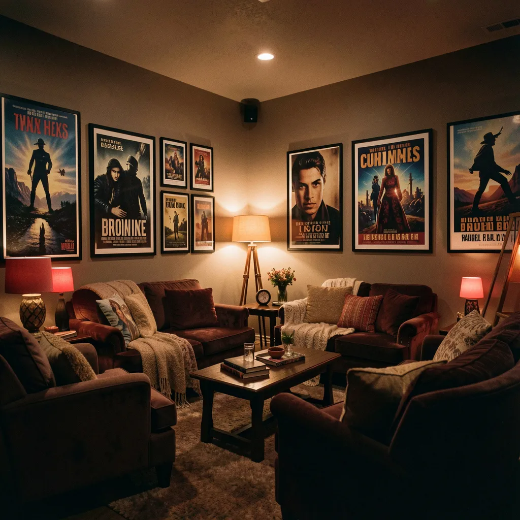 Private screening room atmosphere